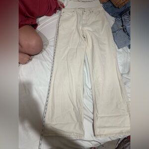 We The Free Beige Straight-Leg Pants